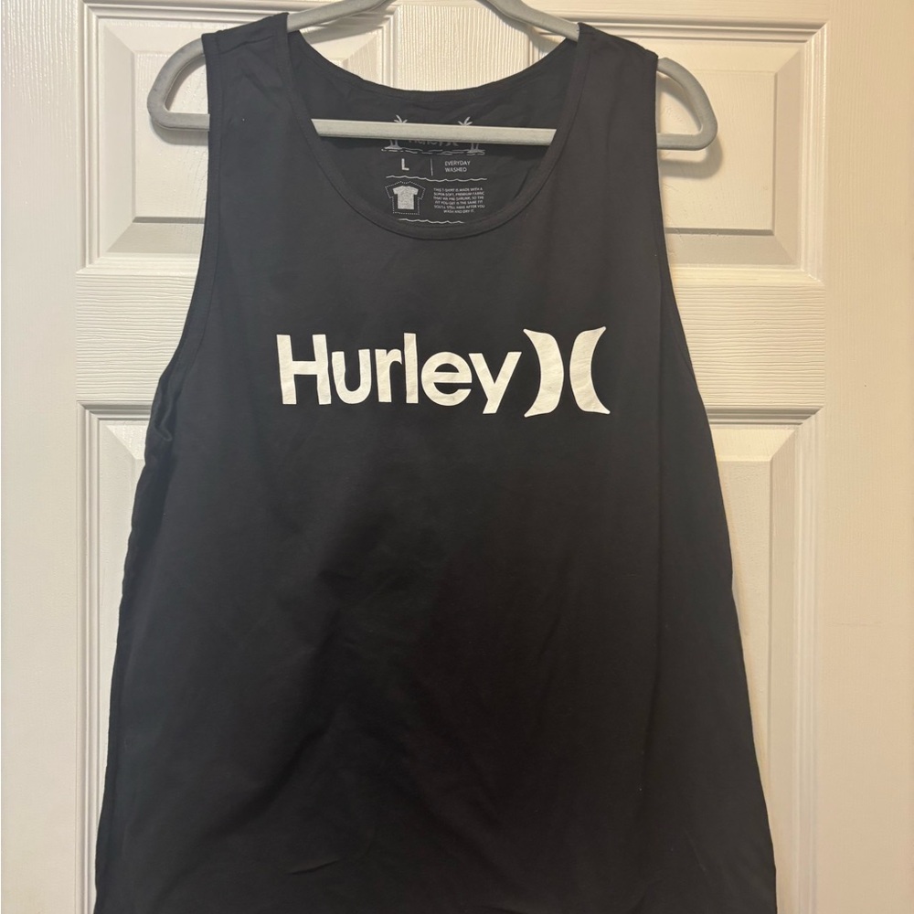 Hurley Black Tank with White Logo NEW